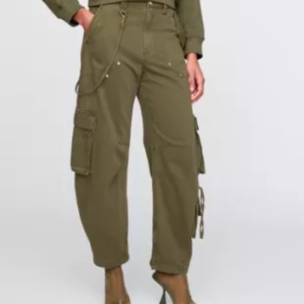 Gap × Cult Gaia Cargo Barrel Pants in green